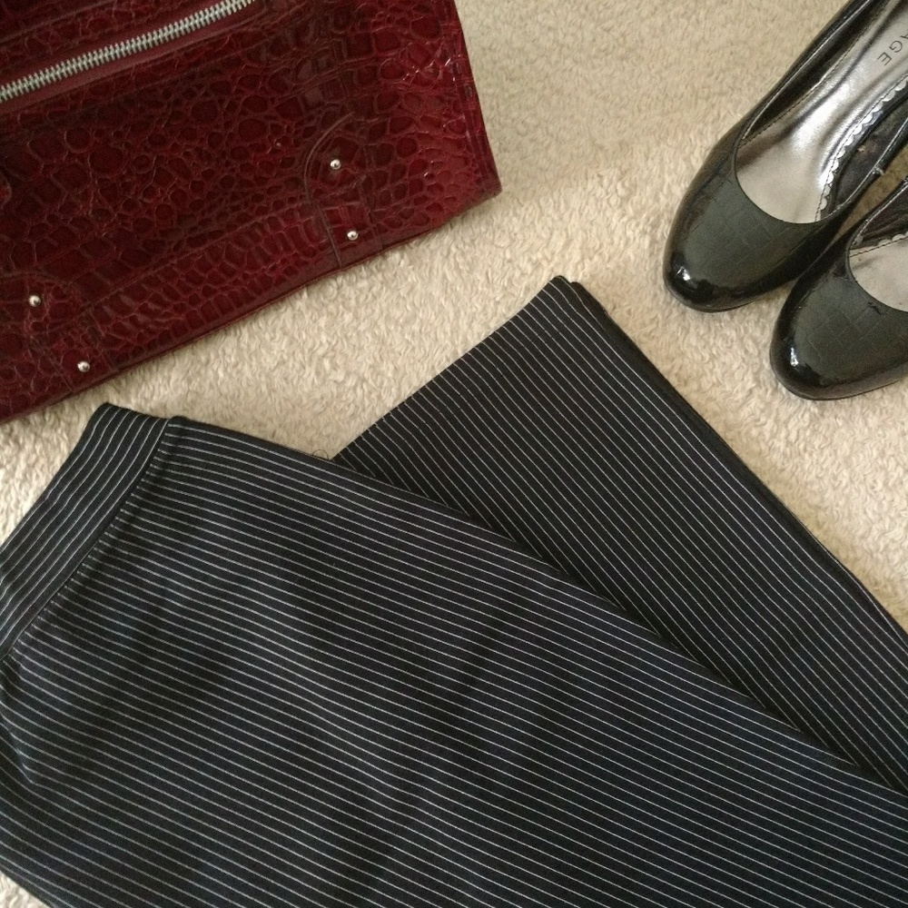 Black Pinstripe Pants Roaman SZ 16WP